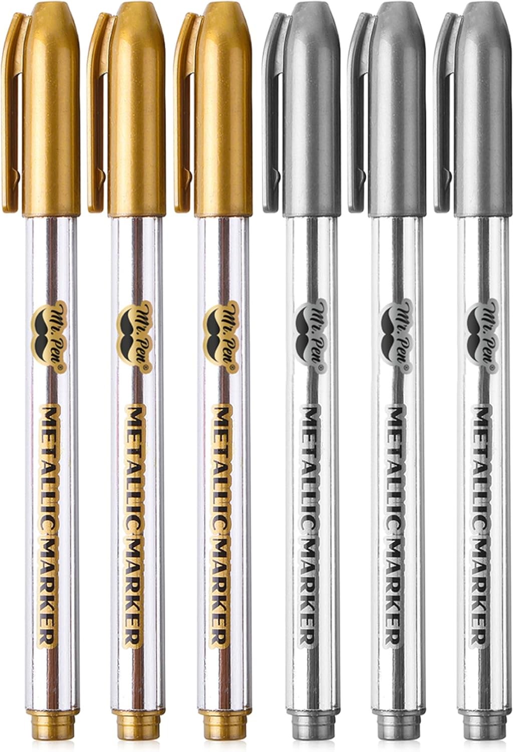 Mr. Pen- Metallic Paint Markers, 6 Pack, Silver Paint Marker