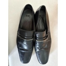 Hugo Boss Men's US 11 Carl Horsebit Loafer Leather Formal Work Black Dress Shoe