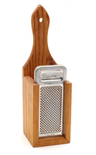 Gefu Käsereibe mit Schublade aus Holz und Edelstahl W.-Germany H 22,5 cm