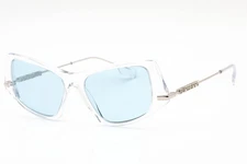 BURBERRY BE4408 302480 Sunglasses Transparent Frame Light Azure Lenses 52mm