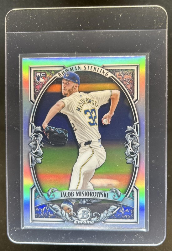 2026 Bowman Jacob Misiorowski Sterling Chrome RC Rookie #BST-13 Brewers