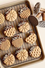 Juego de 6 sellos de galletas de aluminio fundido - Prensa de molde para panqueques, Navidad y dote T