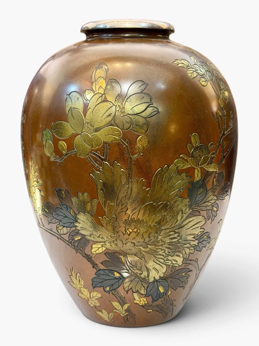青铜日本花瓶1900-1940 | eBay