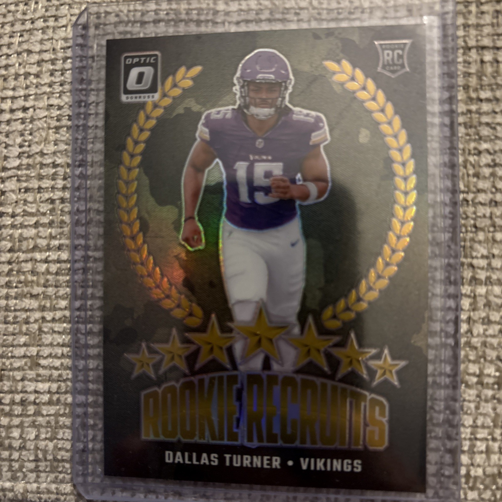Dallas Turner Panini Donruss Optic Rookie Recruits #14 Gold