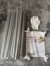 Premium Canopy Bed Frame Post for Twin  Size Beds, Enhanced Metal Poles, Four Co