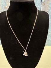 Silver Tone Unicorn Pendant Necklace Jewelry Horse