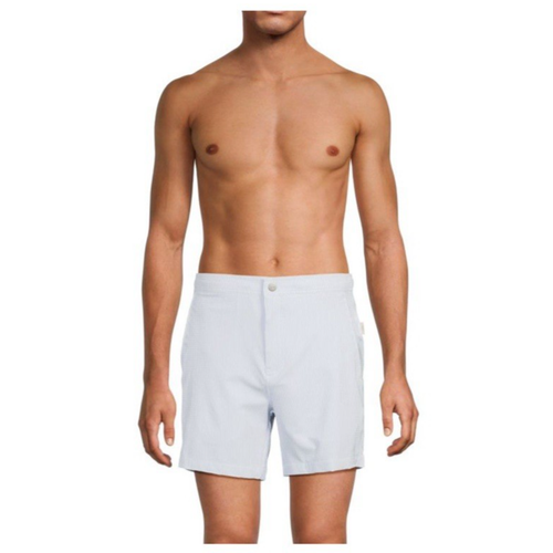 Onia Calder 6E Herren Badeanzug Blau Nylon L Large Badehose Shorts Flatfront - Bild 1 von 12