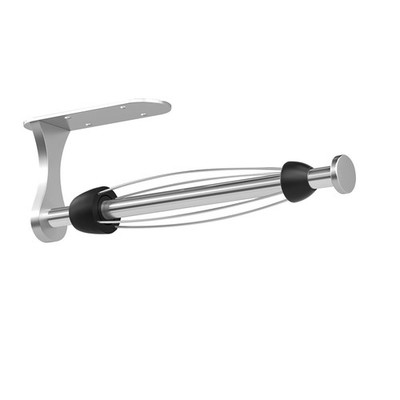 Paper Towel Holder Under Cabinet, One-Handed Tear, Wall Mount, Adhesive, Silv...