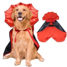 ROSAUI Halloween Pet Vampire Cape   23.62  Adjustable Red  Large, Black