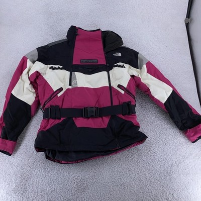 North Face Steep Tech Jacket Womens Large Pink Belted Ski Snow