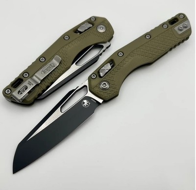 Microtech MSI RAM-LOK Serrated, OD Green Polymer Tri Grip, Black Blade - NEW