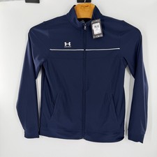 Under Armour Mens Challenger Tracksuit Jacket Navy Blue Full Zip 1365402 New