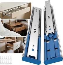 1 Pair Soft Close Drawer Slides 12 Inch Heavy Duty Runners 100lb Capacity;Smoo