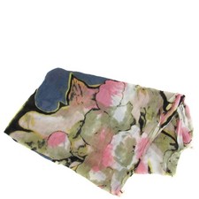 Iblues Stole Scarf All Over Pattern Fringe Multicolor Beige /Ys36 Women'S