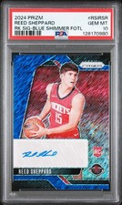 2024 PANINI PRIZM RC SIGNATURES BLUE SHIMMER FOTL REED SHEPPARD 16/25 PSA 10