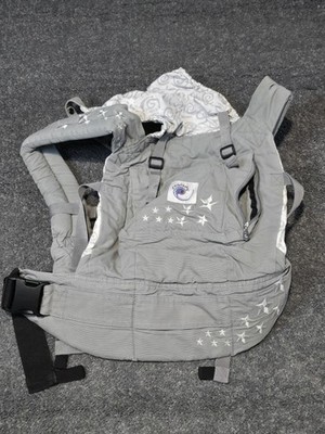 Ergobaby Baby Carrier Grey Stars Hood Infant Toddler Adjustable Padded Support