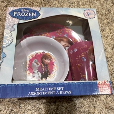 Zak Designs Disney Frozen Kids Dinner Set Olaf Anna Elsa Bowl Plate Cup