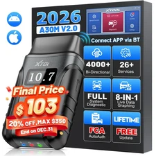 2026 XTOOL A30M V2.0 Bluetooth Bidirectional OBD2 Scanner Full System Diagnostic