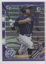 2019 Bowman Chrome Prospects Mega Box Purple Mojo Refractor Tirso Ornelas 10h2