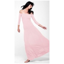 Norma Kamali Off Shoulder Fishtail Gown XS Ballet Pink