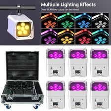 10pcs Uplight Wifi APP Wireless Control 6x20w RGBWA UV Battery LED Par Lights