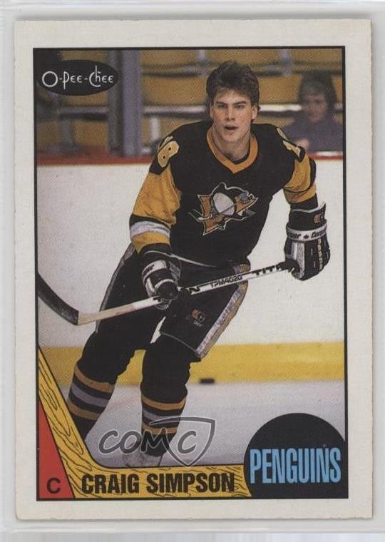 1987-88 O-Pee-Chee Craig Simpson #80 Rookie RC 18p9