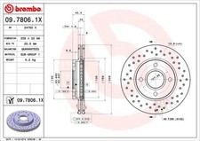 2x BREMBO Bremsscheibe 09.7806.1X für FORD MAZDA