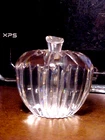 Vintage 2 3/4" Waterford Ireland Clear Crystal Ribbed APPLE Paperweight Figurine