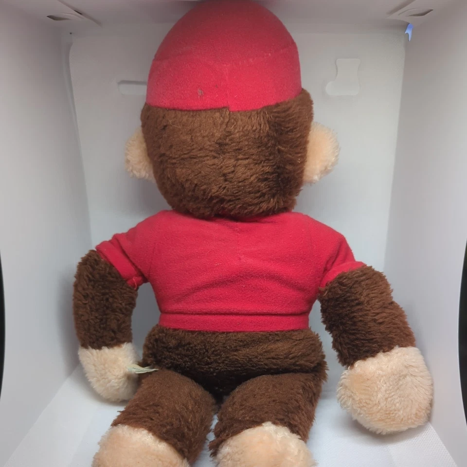 Curious George The Monkey 1980’s Knickerbocker 13" Stuffed Plush Animal Vintage - Image 2 of 2