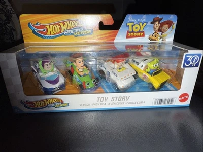 Hot Wheels Racer Verse Disney Toy Story 4 Pack- Buzz, Woody, Jessie, Alien