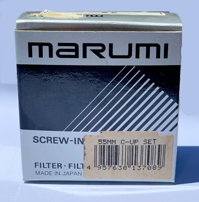 MARUMI Screw-in Type 55mm Close-Up Lens Set of (+1 +2 +4) With Box and  Case
