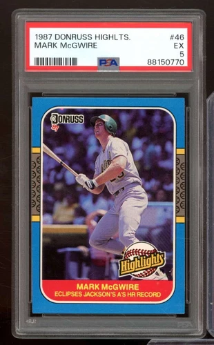 Mark McGwire Card 1987 Donruss Highlights #46 PSA 5