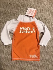 UV Skinz 12-24 Month UPF 50 What's A Sunburn Rashguard Swim Sun Shirt Orange