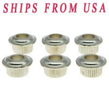 KAISH Metal Nickel 10mm Guitar Tuning Key Conversion Bushings Adapter Ferrules