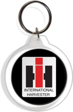 IH Garden Farm Tractor Keychain Keyring Yard Lawn Mower hook holder FOB Part
