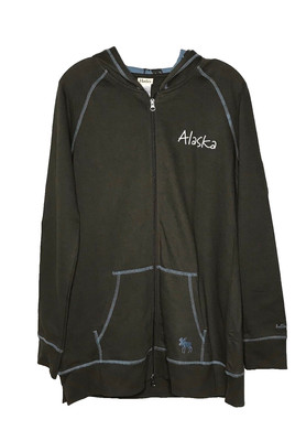 Hatley Full Zip Jacket Women's Size M Hoodie Sweatshirt Moose Alaska Athleisure