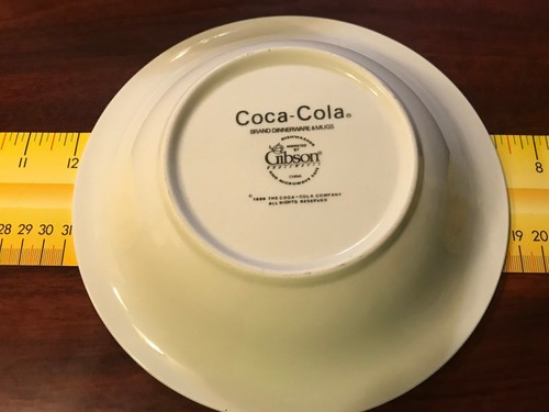 Coca Cola by Gibson Designs Genuine on Red Rim 10" Plates and 8 1/4 Bowls - Picture 27 of 34