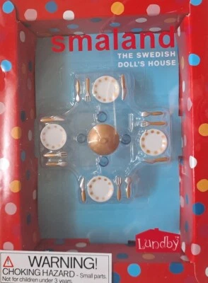 Lundby 60.5084 - - Juego de vajilla y cubiertos para casa de muñecas Smaland - - 1:18