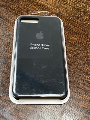 Original Apple iPhone 8 Plus / 7 Plus Schwarz Silikon Case