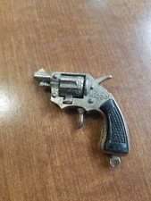 Midget Toy Revolver Cap Gun Key Ring Vintage Made in Hong Kong