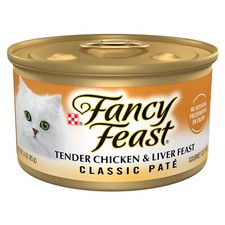 Purina Fancy Feast Grain Free Pate Wet Cat Food, Tender Liver Chicken Feast...