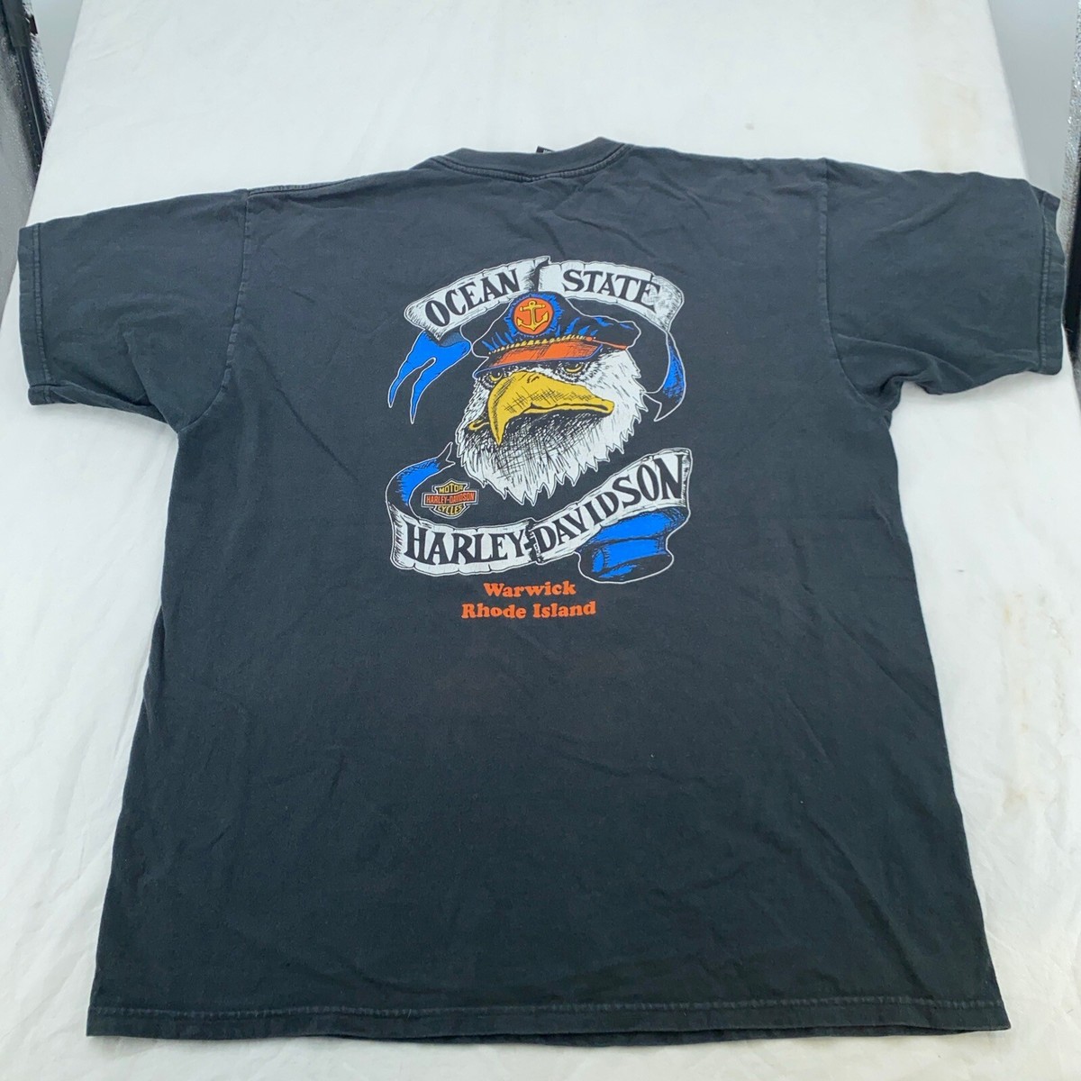 vtg 90s HARLEY DAVIDSON OCEAN STATE WARWICK RHODE ISLAND T-Shirt