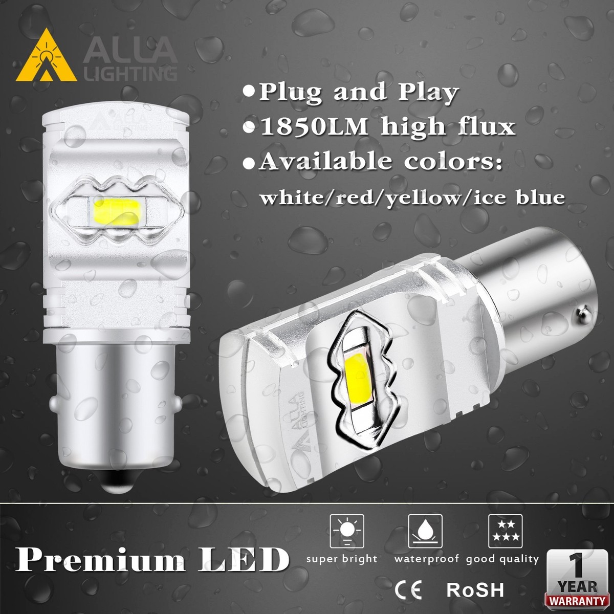 Alla Lighting 56-LED 1156 Backup Reverse Light Bulb - Bright White - Rear Blinker Stop Light