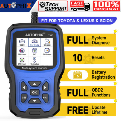 AUTOPHIX 7360 OBD2 Scanner Full System ABS SRS SAS BAT Reset Diagnostic Tool NEW