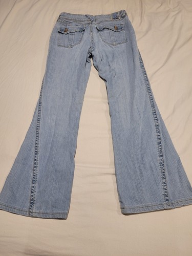 Women's Indigo Palms Brand Flared Bootcut Denim Jeans Size 28 Light Blue - Picture 2 of 8