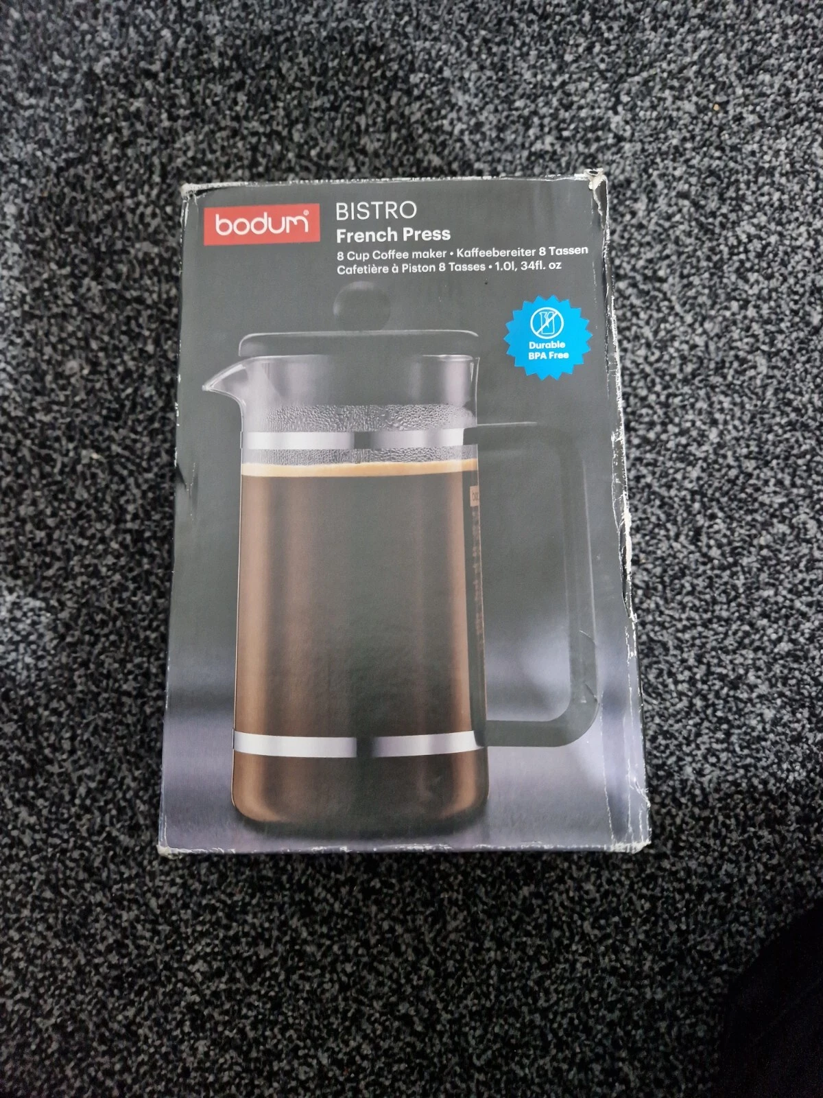 Bodum BISTRO NOUVEAU 8 Cup Coffee Maker French Press Dishwasher Safe, 1.0 L