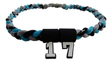 PICK YOUR NUMBER KIDS Light Blue Black Gray Tornado Necklace Baseball Softball