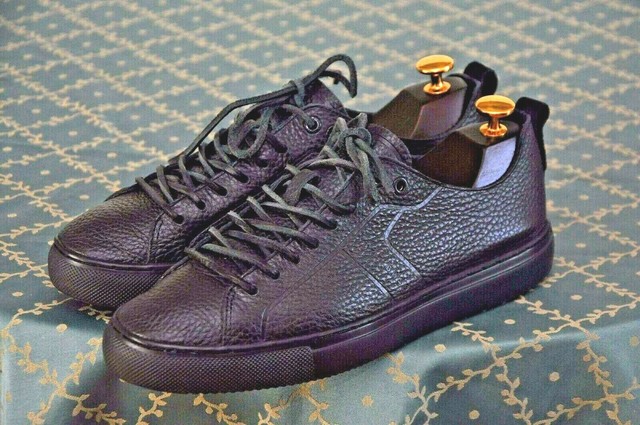 boss black leather trainers