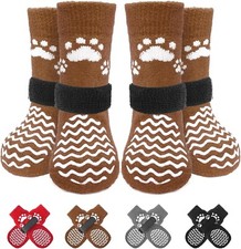 Anti Slip Dog Socks for Hardwood Floor Soft Dog Socks Paw Protectors Small 