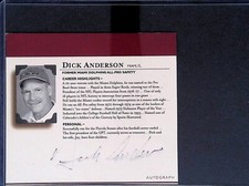 2004 Mario Lemieux Invitational Golf Program DICK ANDERSON Cut Autograph!